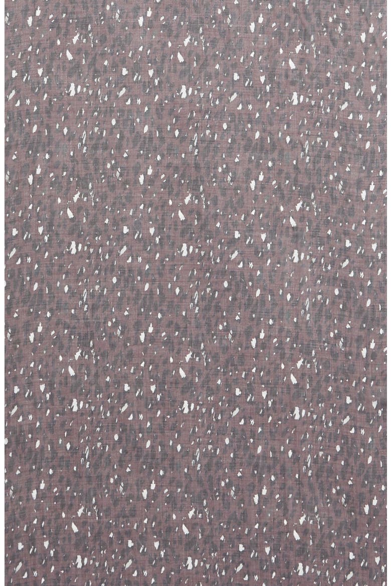 Spotty Leopard Scarf, Alternate, color, BERRY