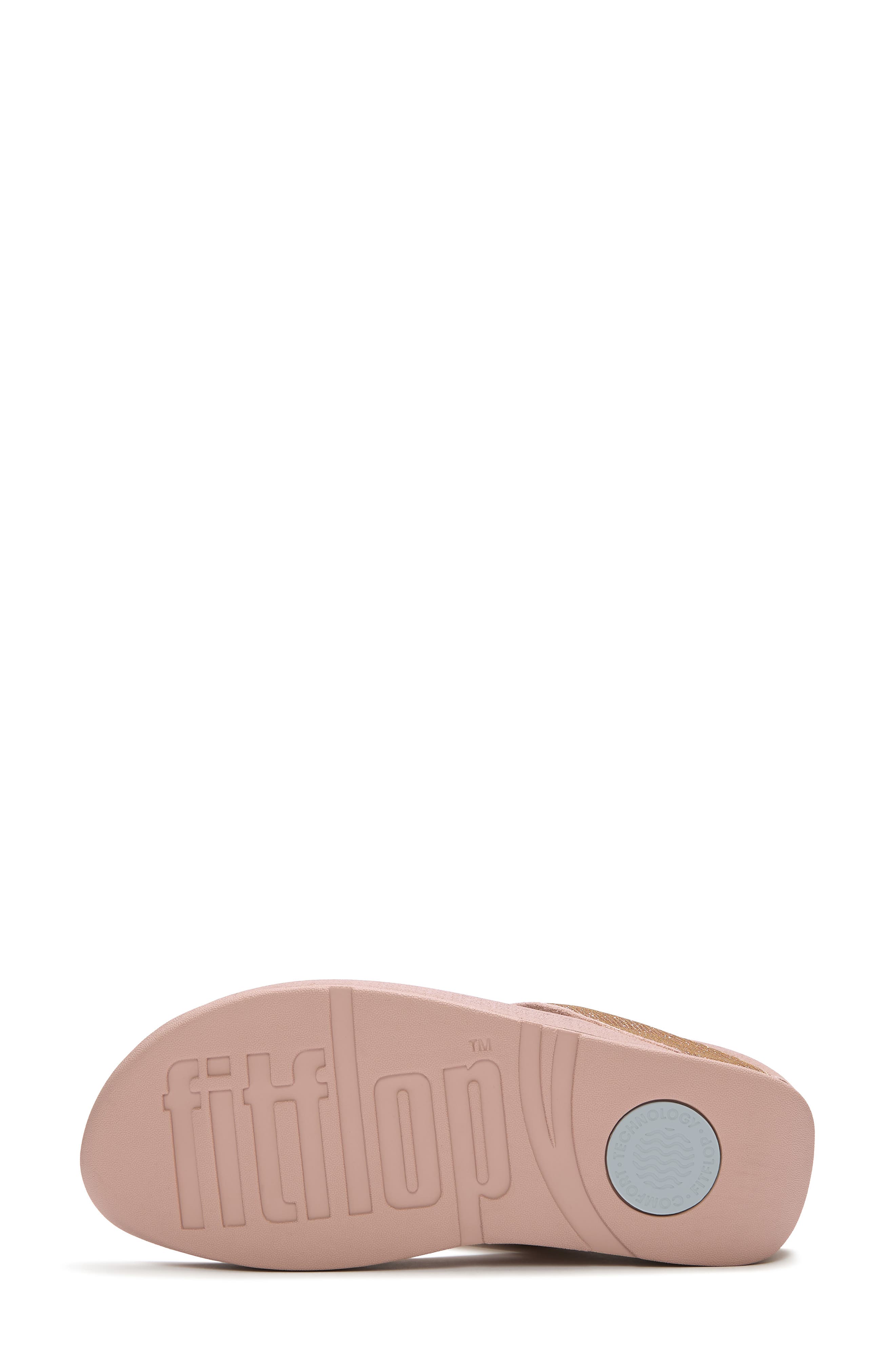 Flowrise Glitz Wedge Flip Flop, Alternate, color, ROSE GOLD