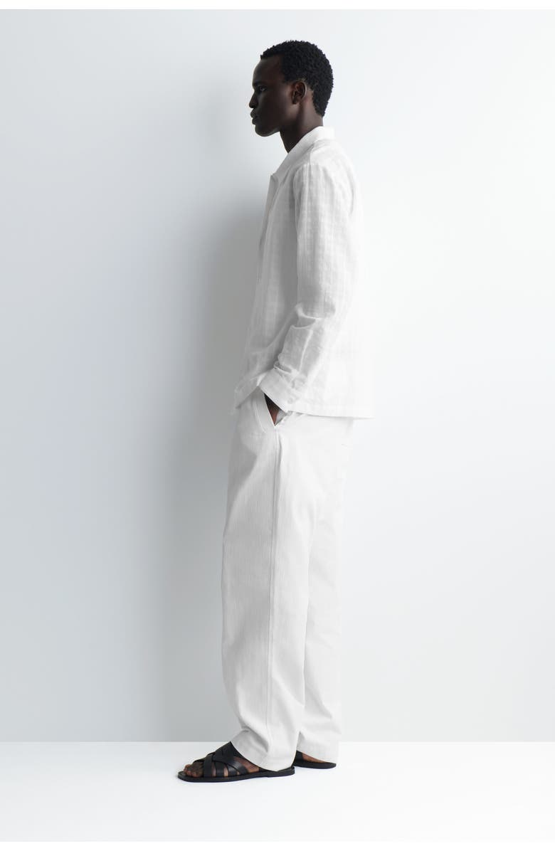 COS Checked Cotton-jacquard Shirt, Alternate, color, White