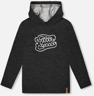 Deux par Deux Long Sleeve Super Soft Brushed Jersey Hooded Sweatshirt