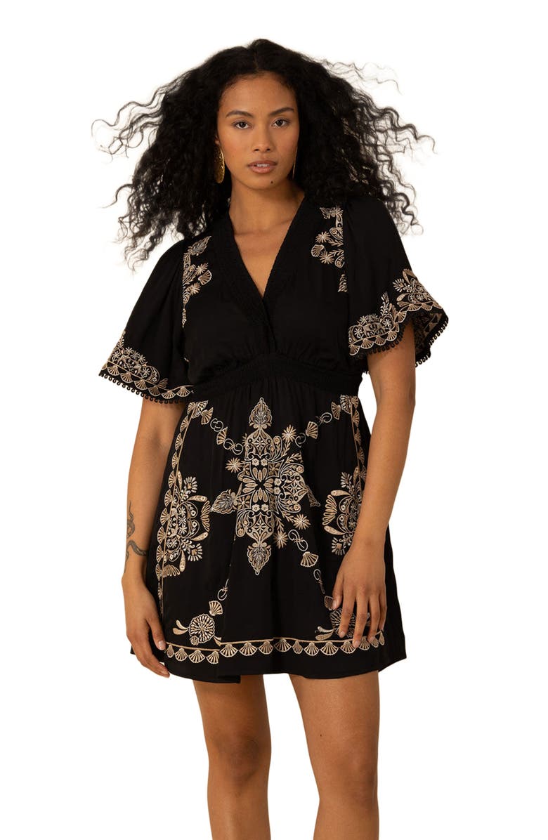 Hale Bob Elora Embroidered Dress, Alternate, color, 