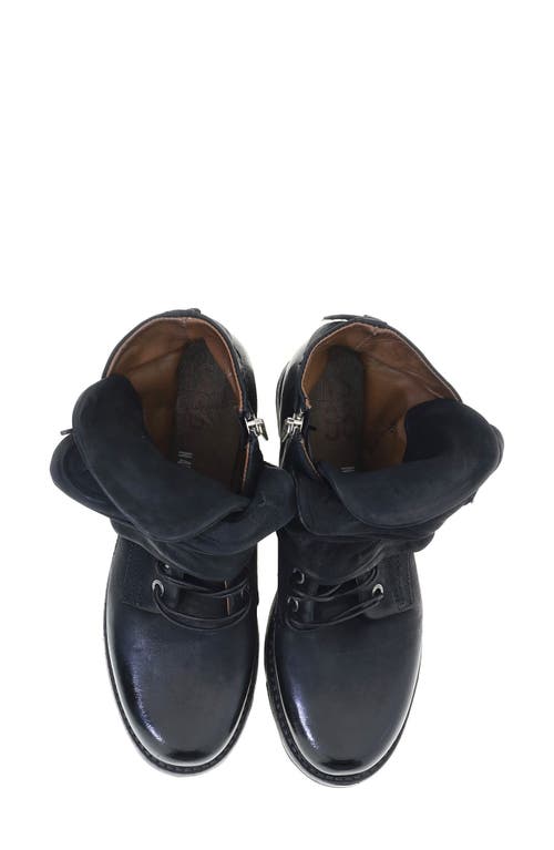 As98 A.s.98 Simon Ii Moto Bootie In Black