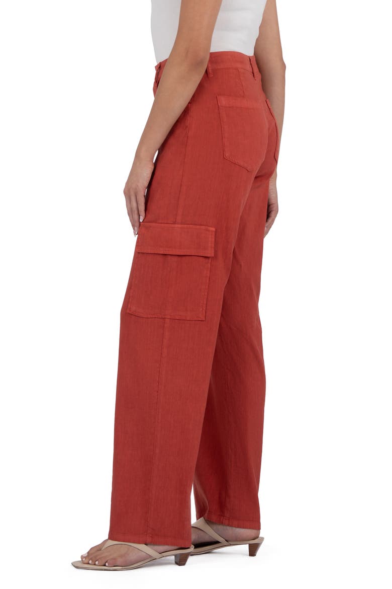Akia Wide Leg Cargo Pants, Alternate, color, CLAY