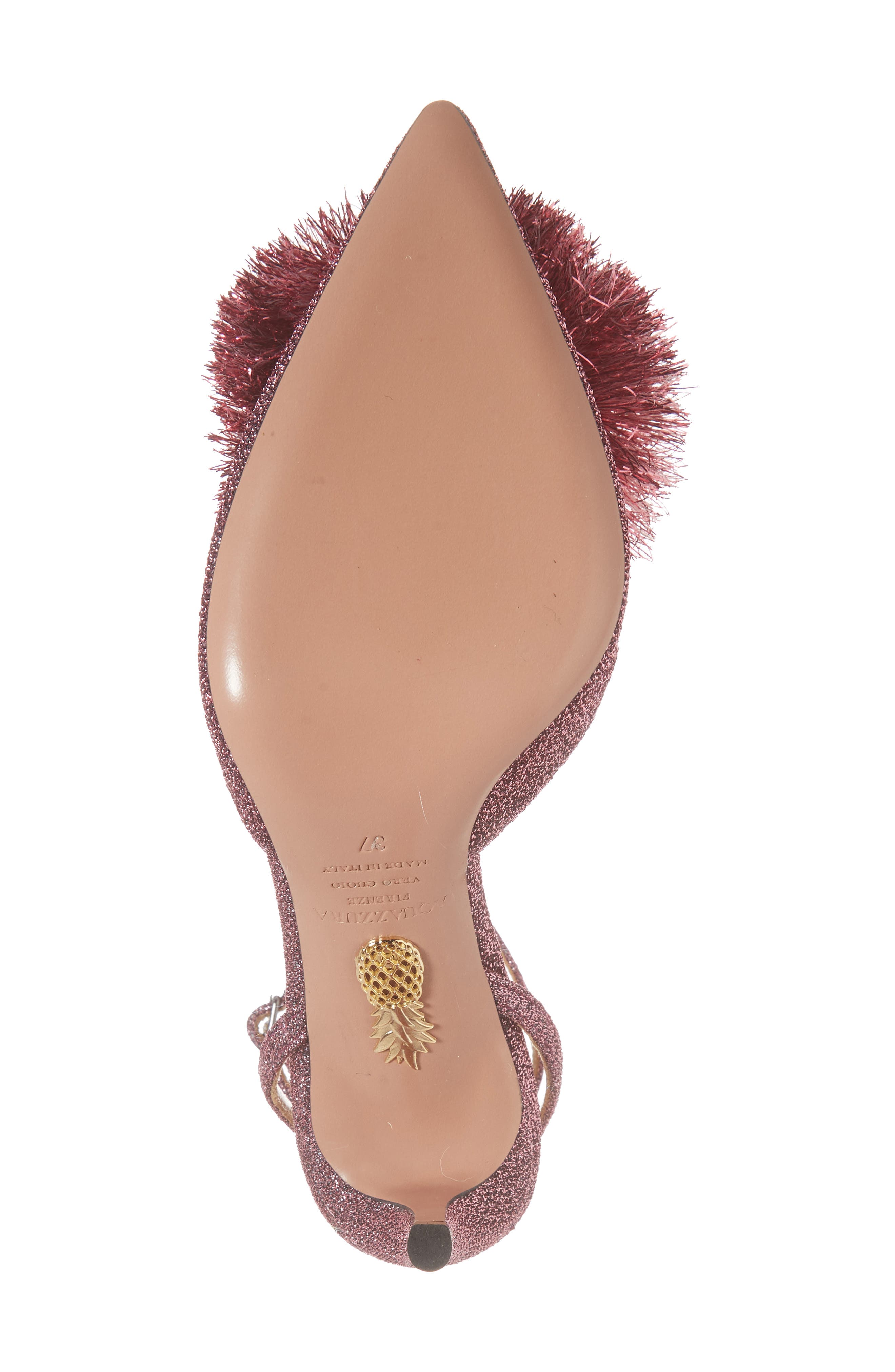 Aquazzura Powder Puff Ankle Strap Pump, Alternate, color, 