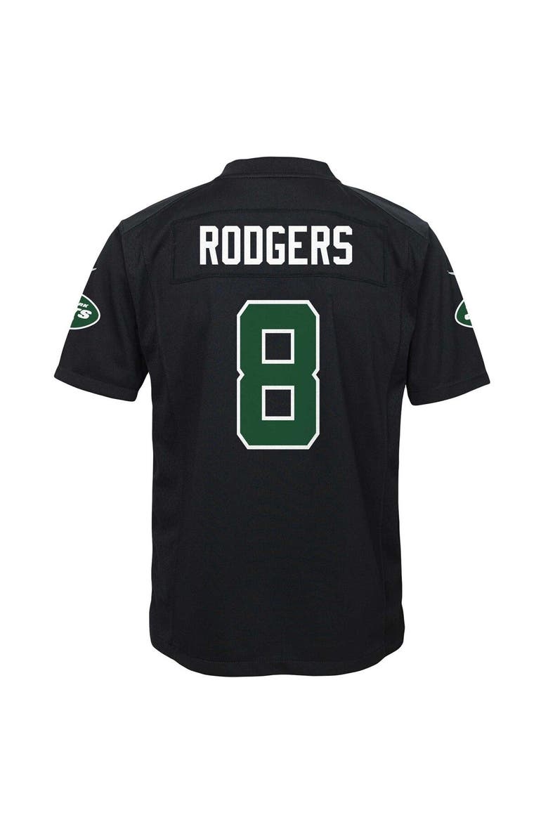 Youth Nike Aaron Rodgers Black New York Jets Game Jersey, Alternate, color, Black