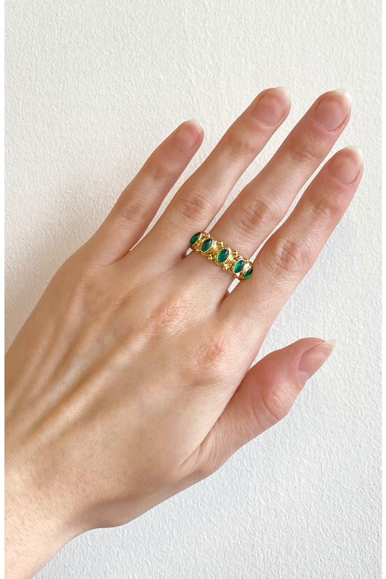 Méditerranée Eternity Band Ring, Alternate, color, GREEN