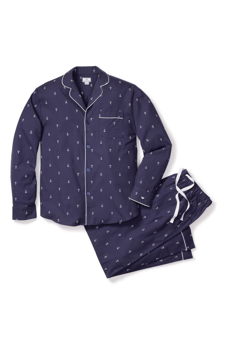 Petite Plume Portsmouth Anchors Pajamas, Alternate, color,
