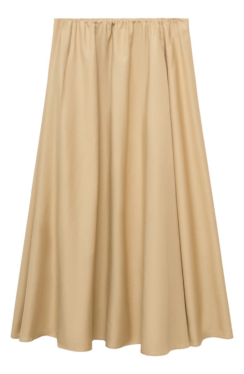 MANGO Cotton Blend Maxi Skirt, Alternate, color, Beige