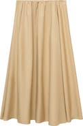 MANGO Cotton Blend Maxi Skirt