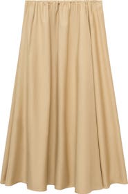MANGO Cotton Blend Maxi Skirt