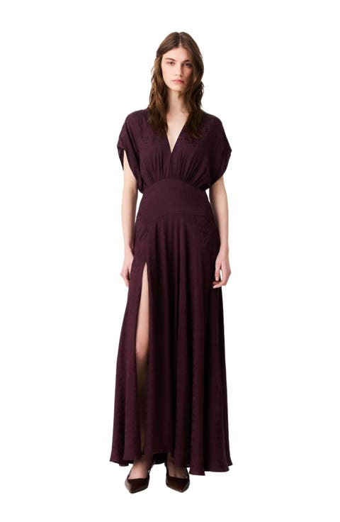 Patterned Jacquard Maxi Dress