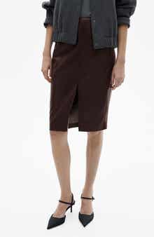 Faux Leather Pencil Skirt