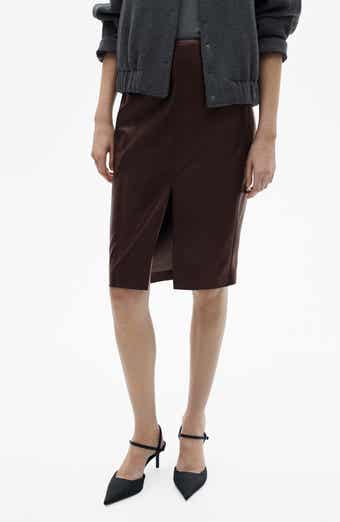 Faux Leather Pencil Skirt