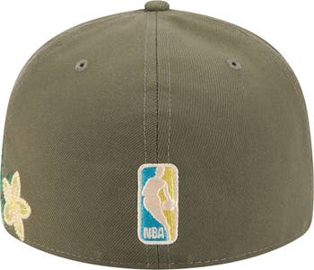New Era Men's New Era Olive New York Knicks Tonal Florals