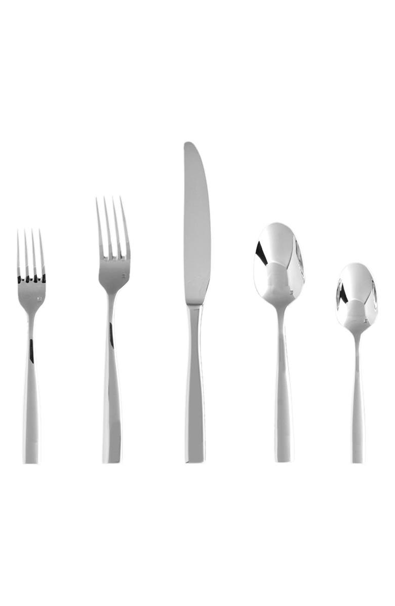 Fortessa Lucca 20-Piece Flatware Set, Main, color, Silver