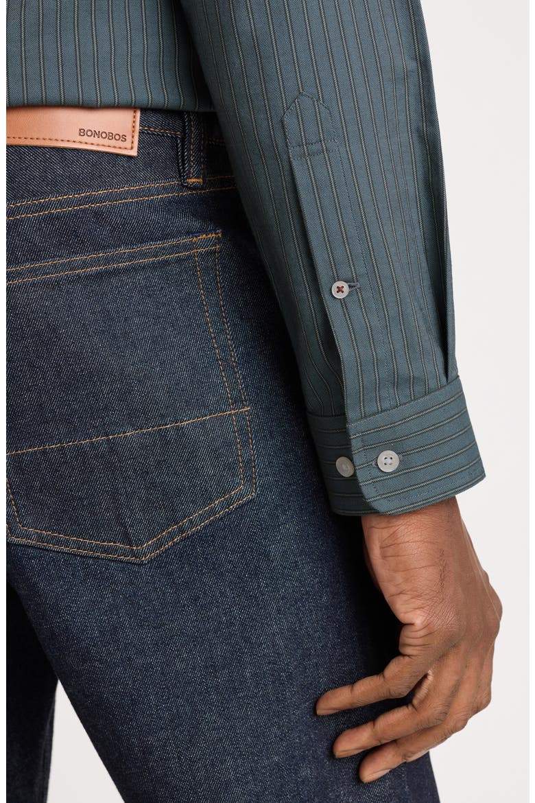 Everyday Slim Fit Oxford Shirt, Alternate, color, URBAN BLUE STRIPE