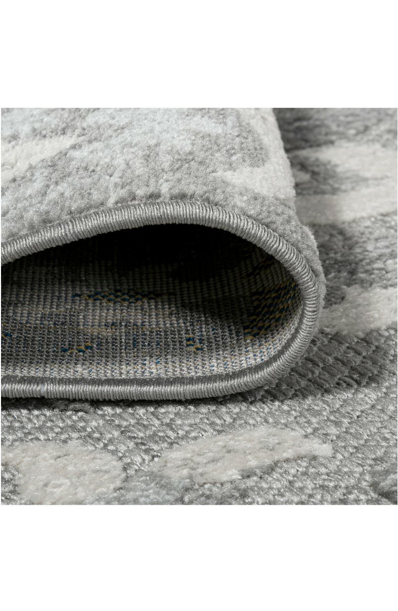 JONATHAN Y Lucena Modern Medallion High-Low Indoor/Outdoor Area Rug, Alternate, color, Light Gray/Ivory