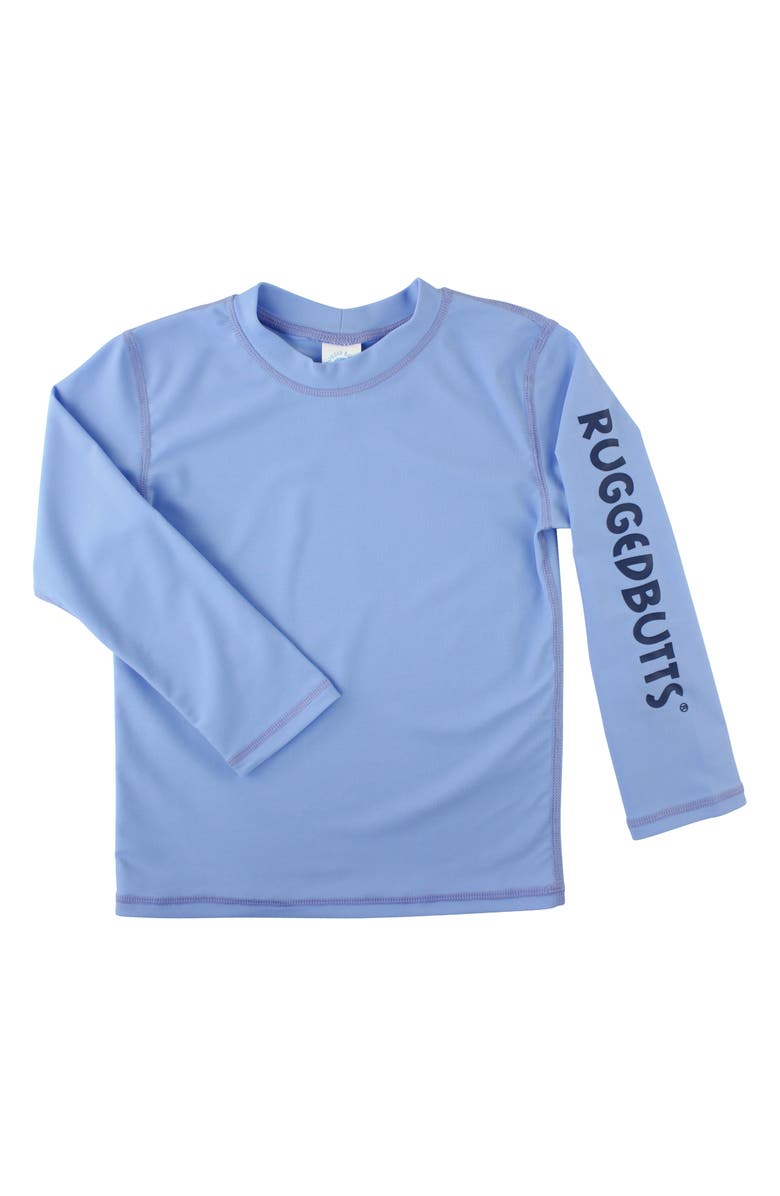 RuggedButts Two-Piece Rashguard Swimsuit & Floppy Hat Set, Alternate, color, 