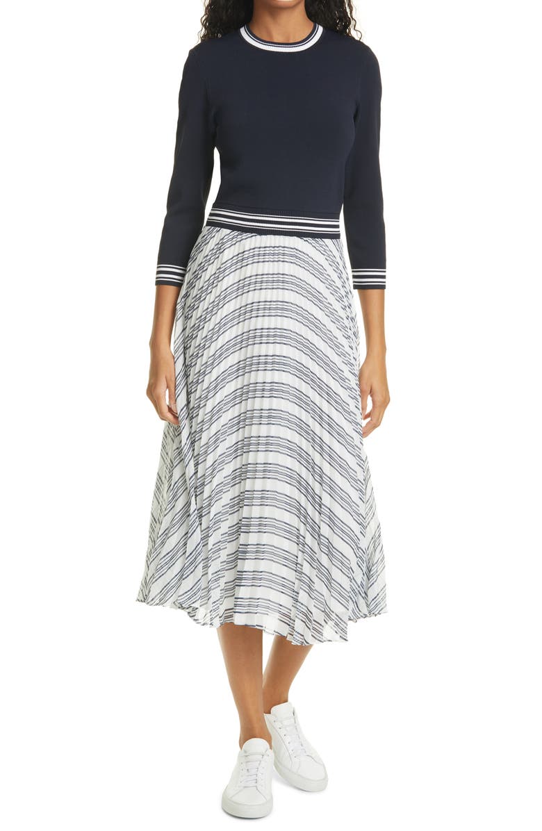 Ted Baker London Faustaa Three Quarter Sleeve Midi Dress, Main, color,