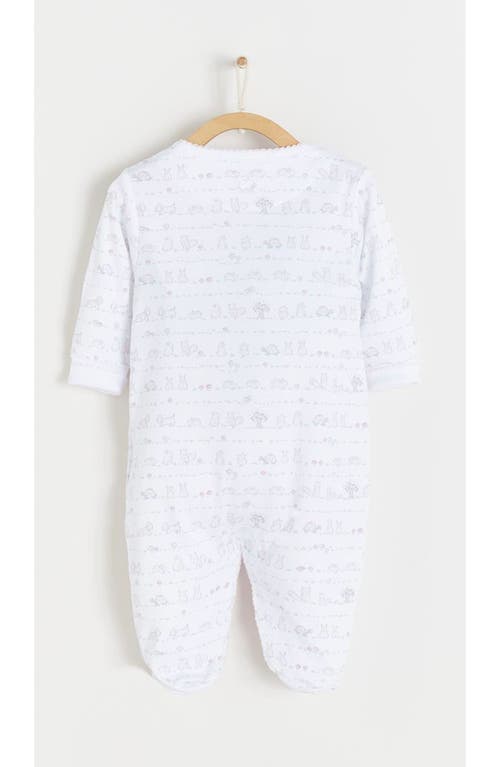 Babycottons Woods Pajama Snap Footie In Pink