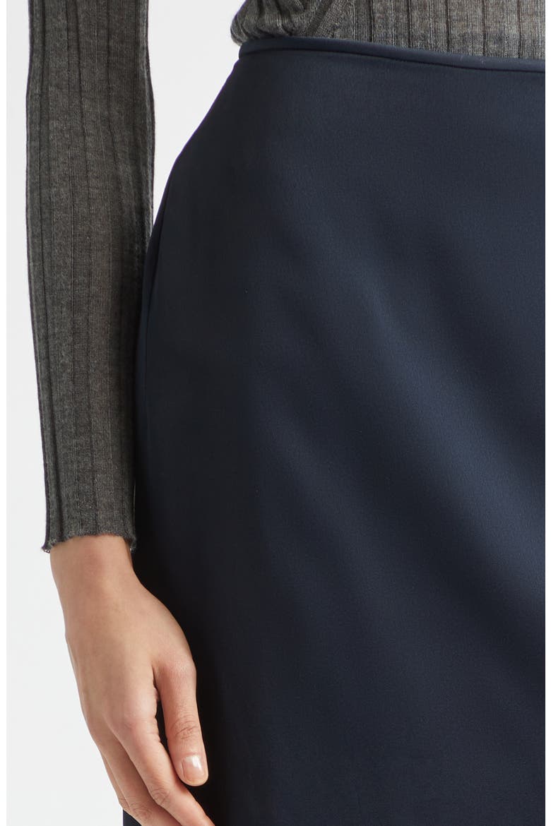 Envers Sablé Satin A-Line Skirt, Alternate, color, MIDNIGHT