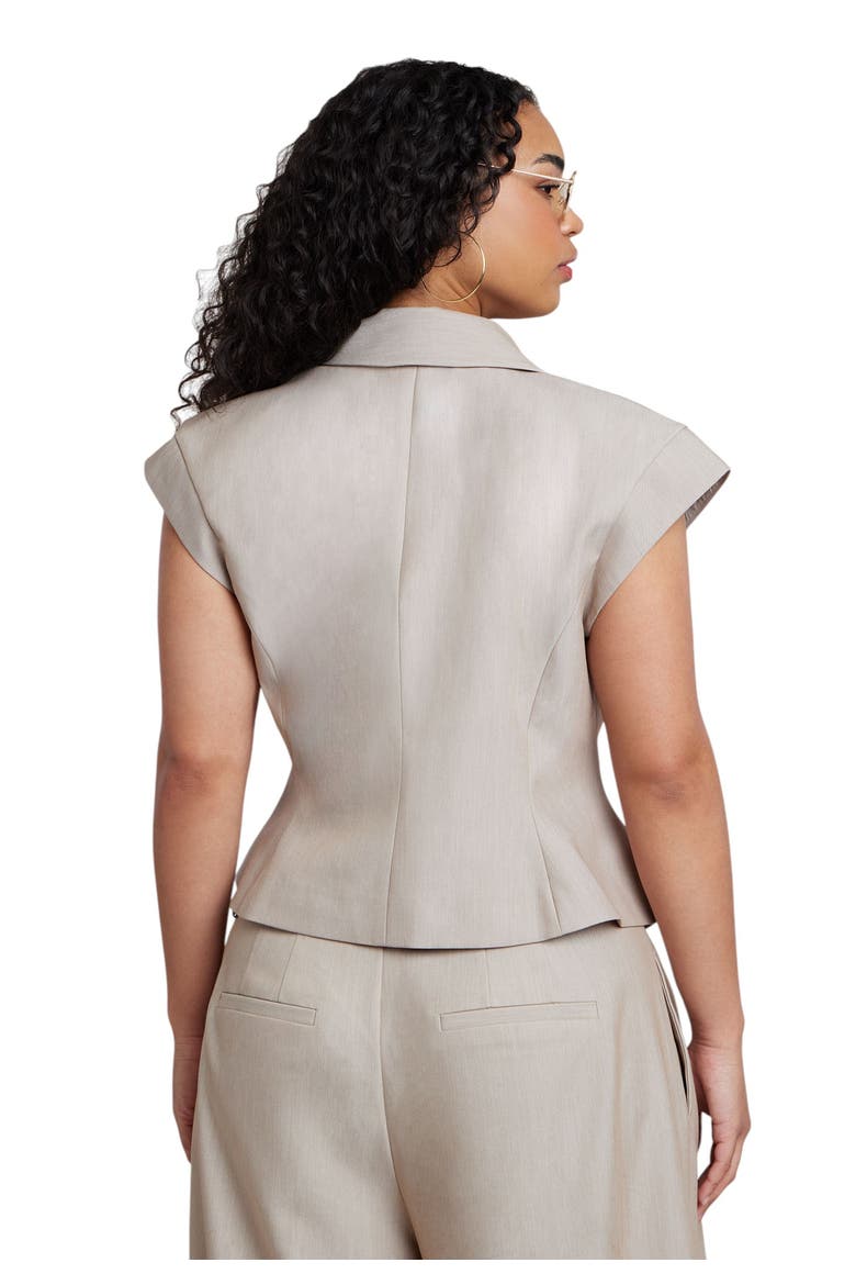 Short Sleeve Hourglass Blazer, Alternate, color, NEUTRAL