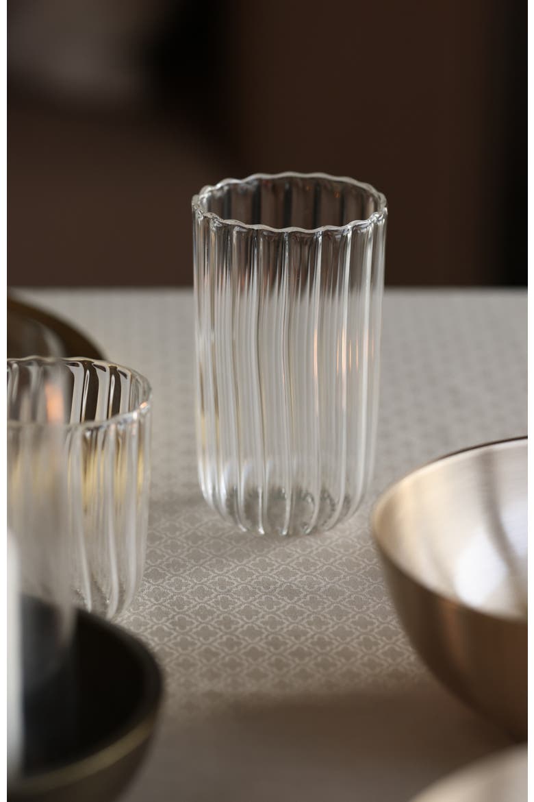 Kira Tall Tumbers - Set of 4, Alternate, color, Clear
