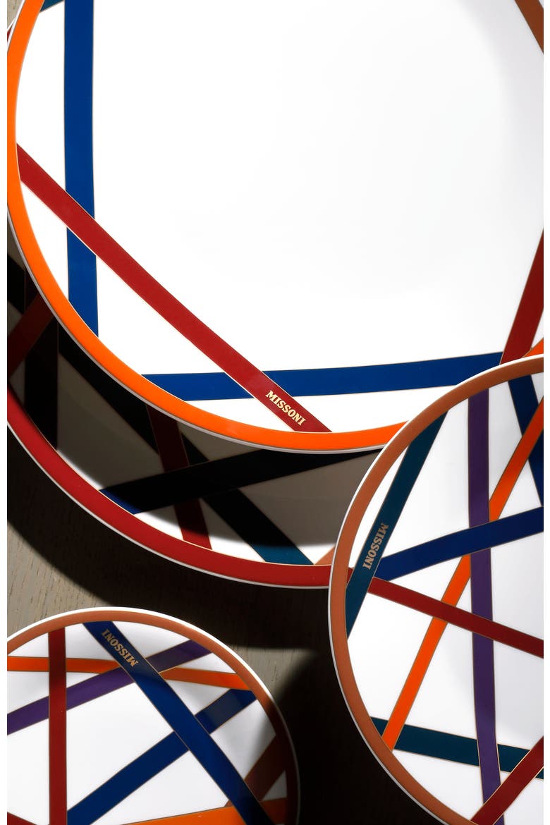 Dinner Plates NASTRI Set of 2  Multicolor diam. 10.75", Alternate, color, Multicolor