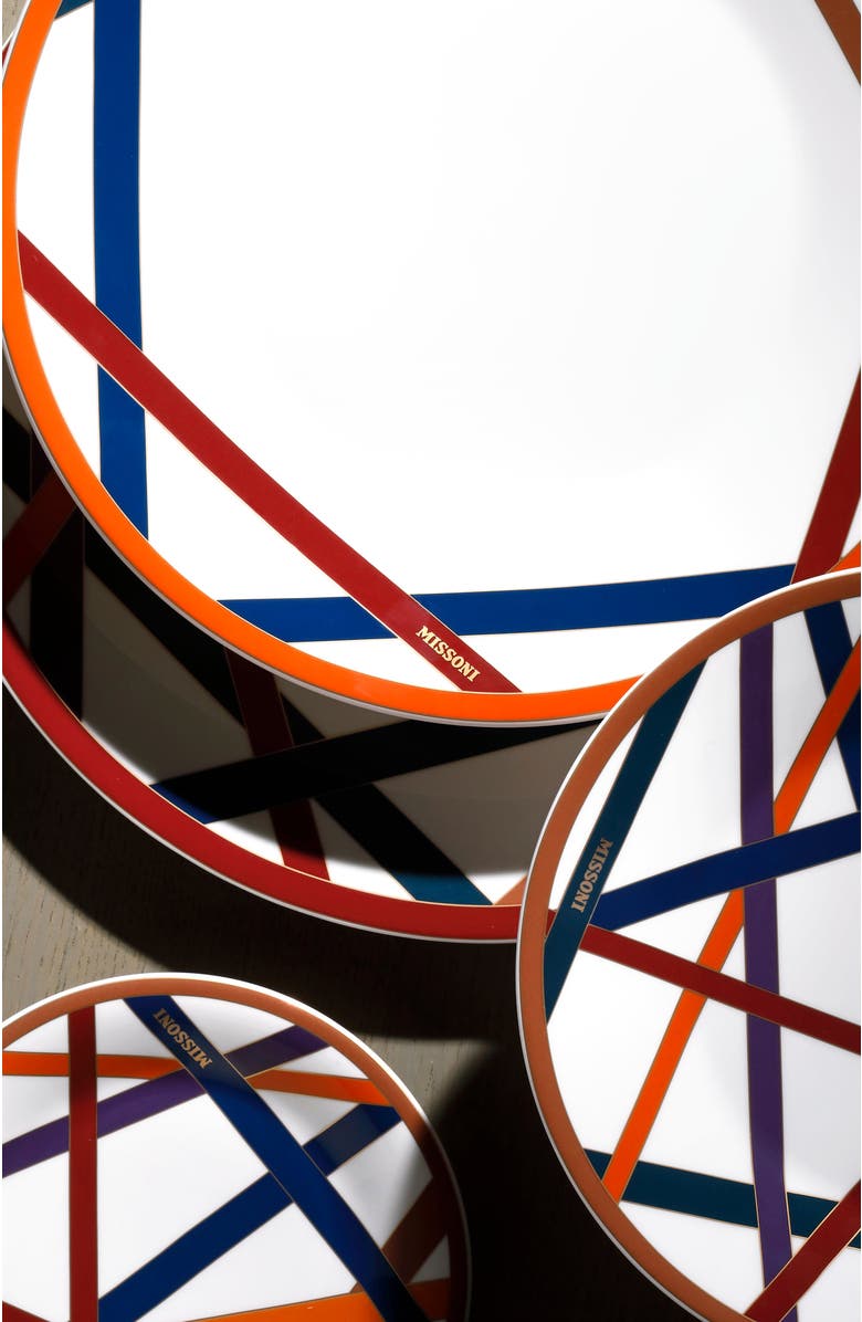 Missoni Home Tableware Dinner Plates NASTRI Set of 2 Multicolor diam. 10.75", Alternate, color, Multicolor