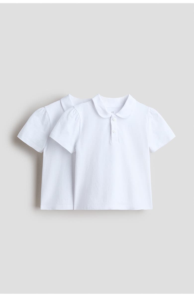 H&M 2-pack School Polo Shirts, Main, color, White