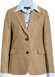 rag & bone Frank Plaid Linen Blazer with Poplin Bib