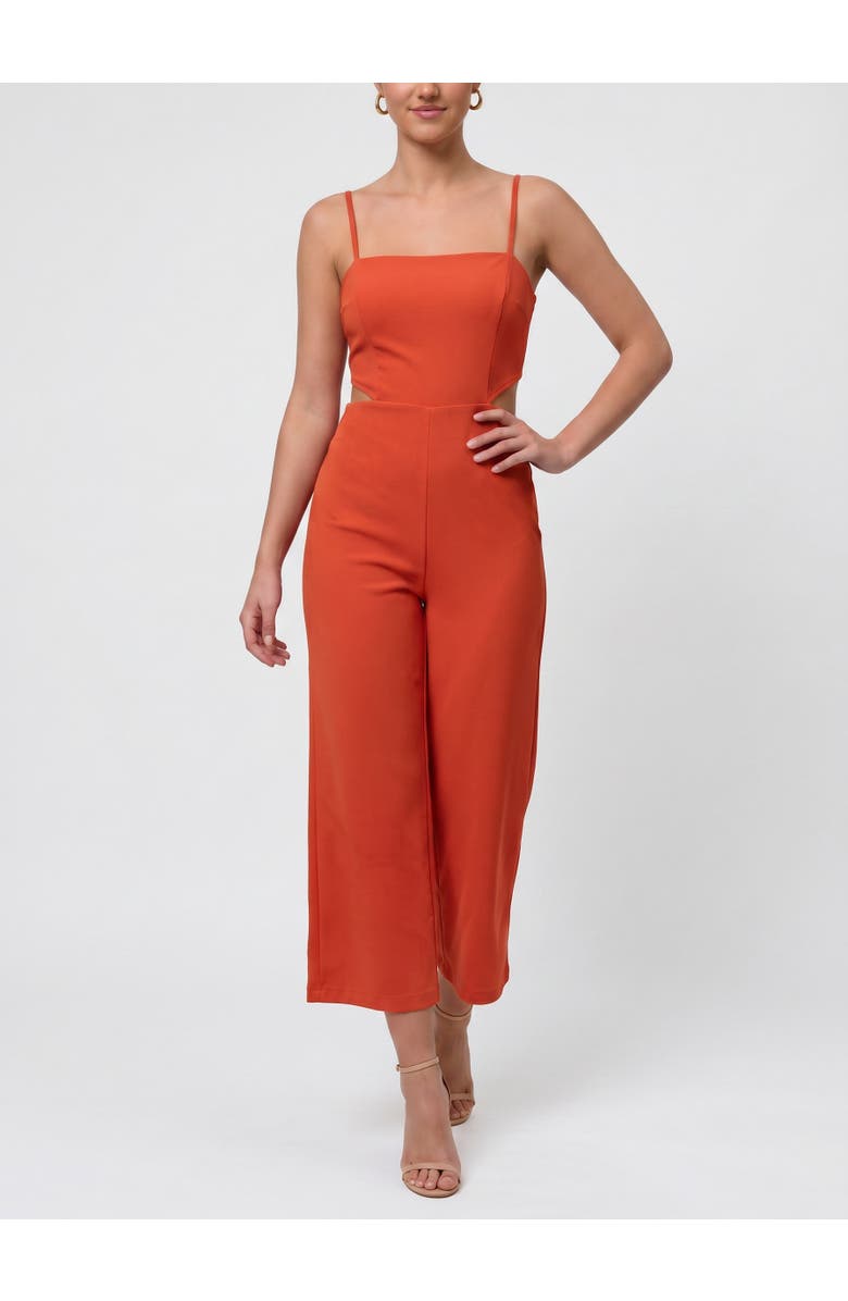 RACHEL Rachel Roy Andria Sleeveless Cutout Jumpsuit, Main, color, Aperol Spritz