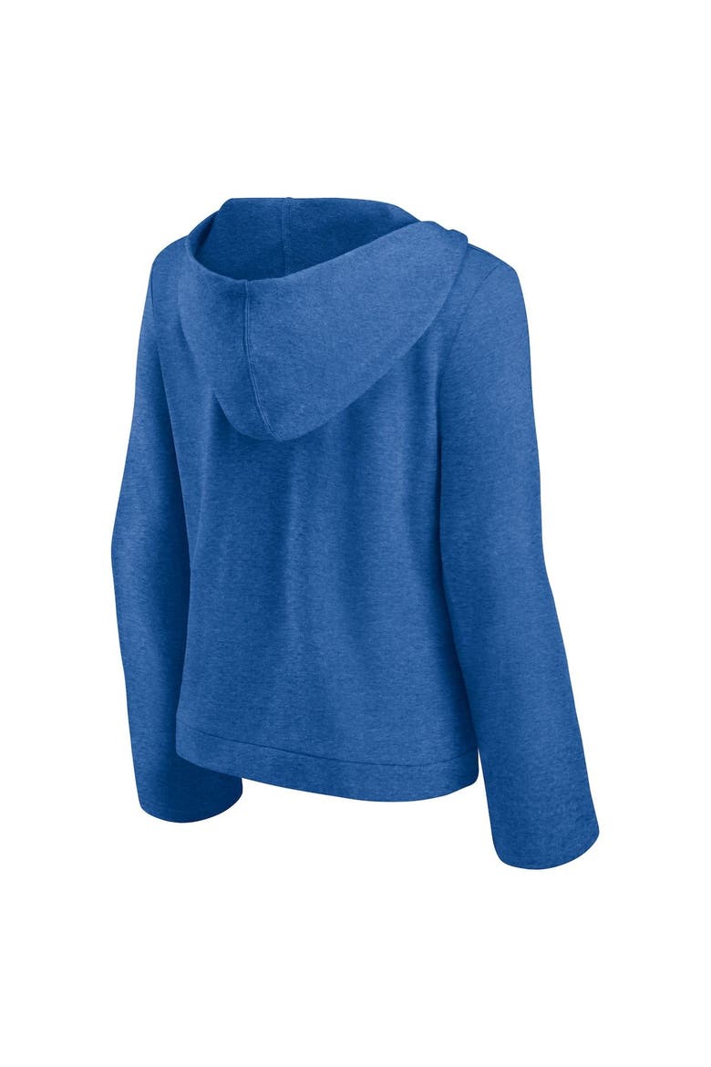 Women's Fanatics Branded Heathered Royal Denver Broncos First Team Flowy Pullover Hoodie, Alternate, color, Heather Royal