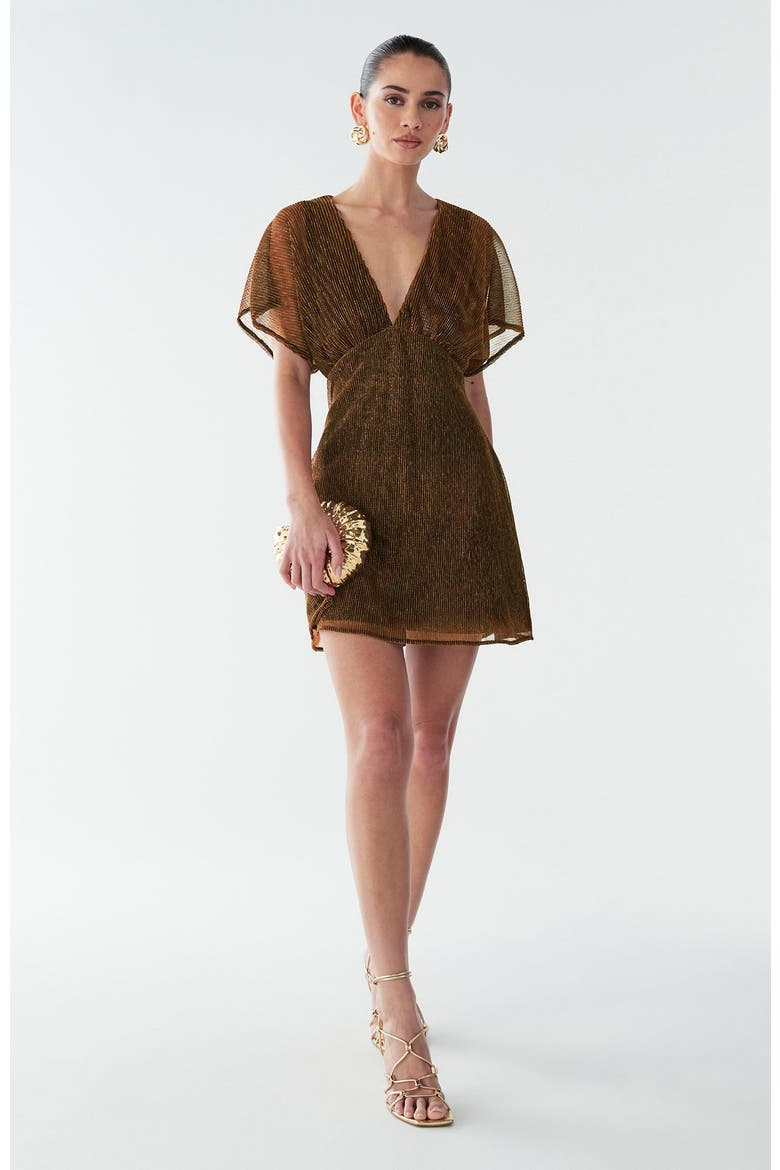 Serla Mini Dress, Alternate, color, Copper