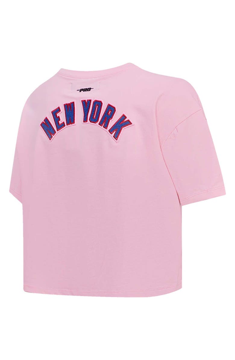 PRO STANDARD Women's Pro Standard Pink New York Giants Cropped Boxy T-Shirt, Alternate, color, 