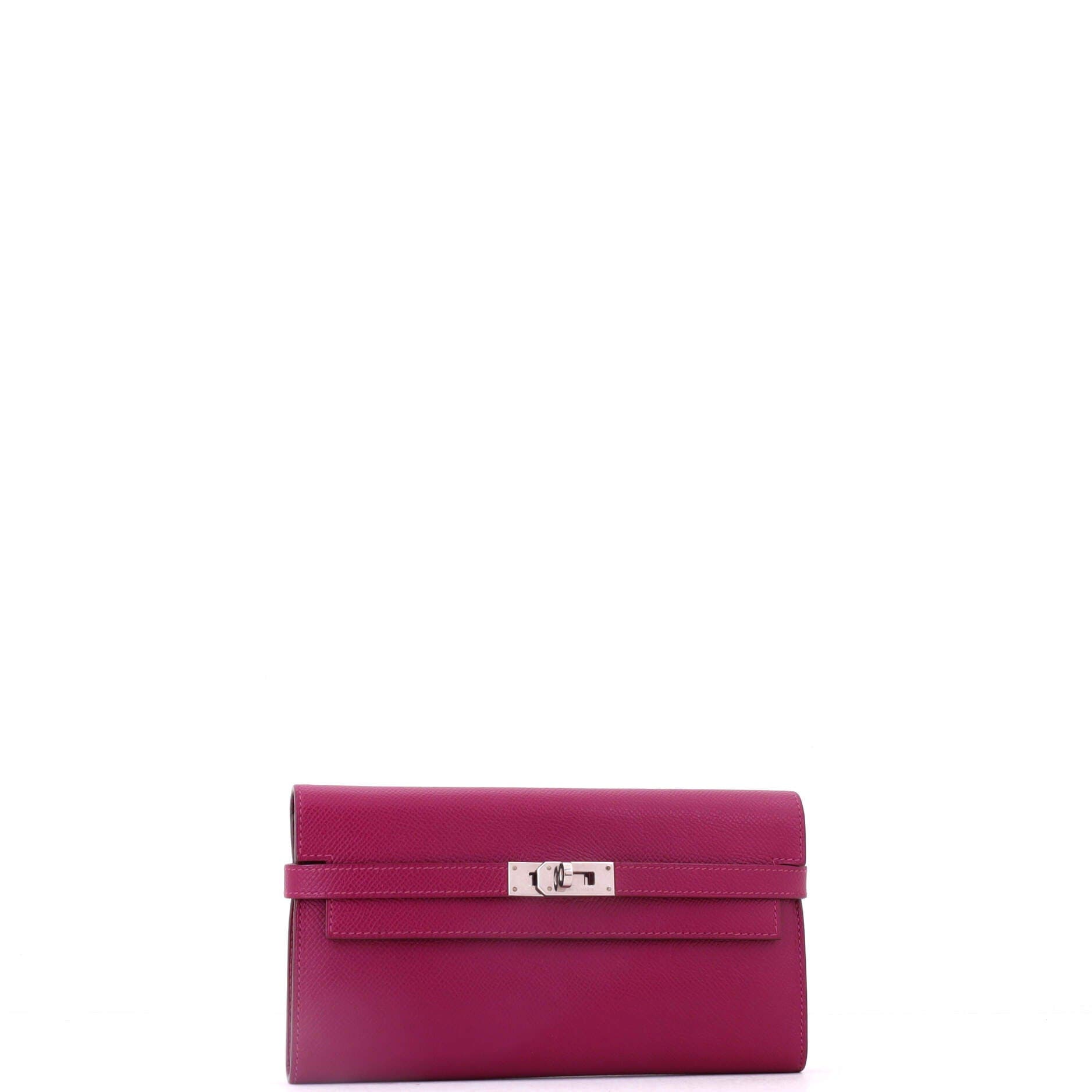 Kelly Wallet Epsom Long, Alternate, color, Pink