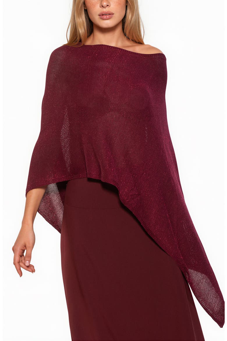 Ardis Boatneck Knit Draped Top, Main, color, BURGUNDY
