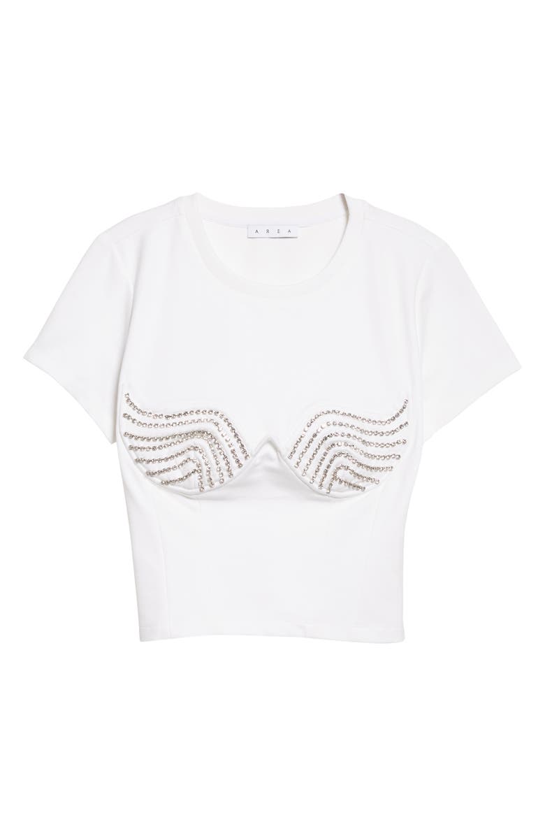 Area Crystal Cup Crop T-Shirt, Alternate, color,