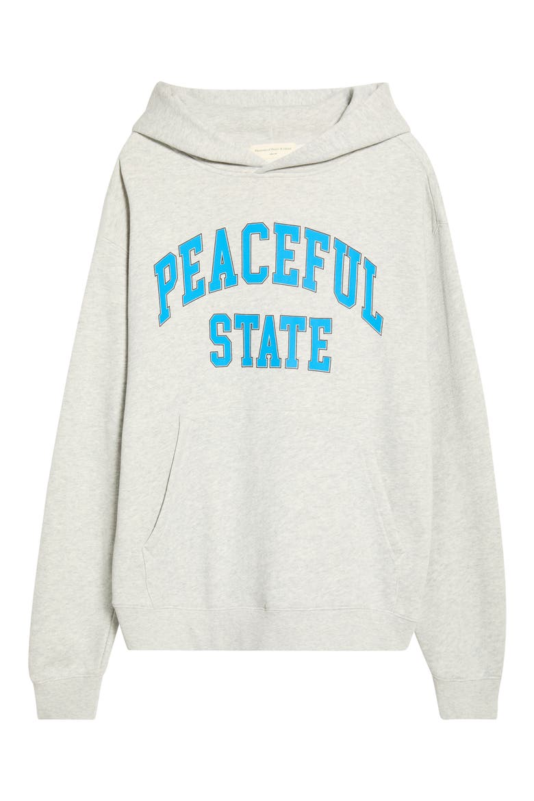 Peaceful Cotton Fleece Hoodie, Main, color, ASH