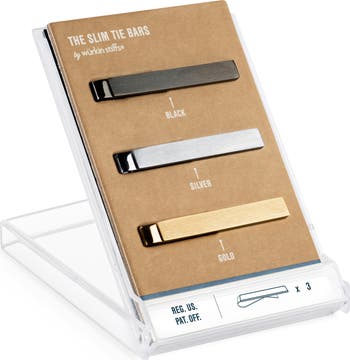 Set of 3 Slim Tie Bars