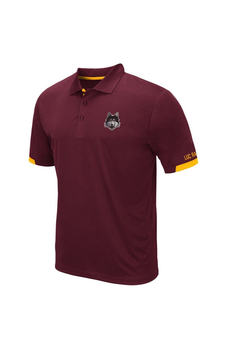 COLOSSEUM Men's Colosseum Maroon Loyola Chicago Ramblers Santry Lightweight Polo, Alternate, color, 