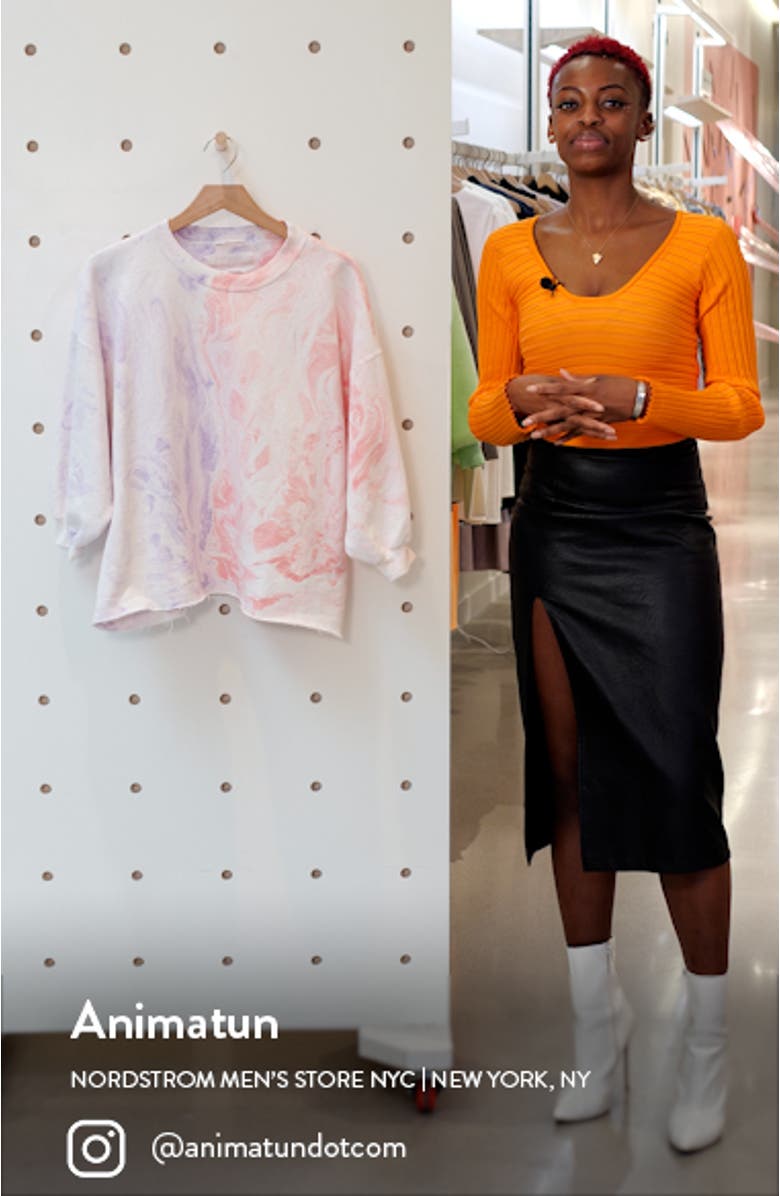 Fond Swirl Print Sweatshirt, sales video thumbnail