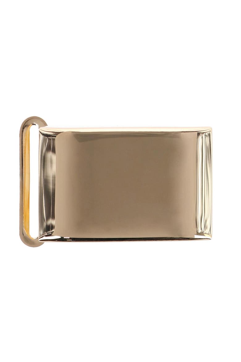 25mm Smooth Polished Finish Compression Belt Buckle, Main, color, Polished Gold