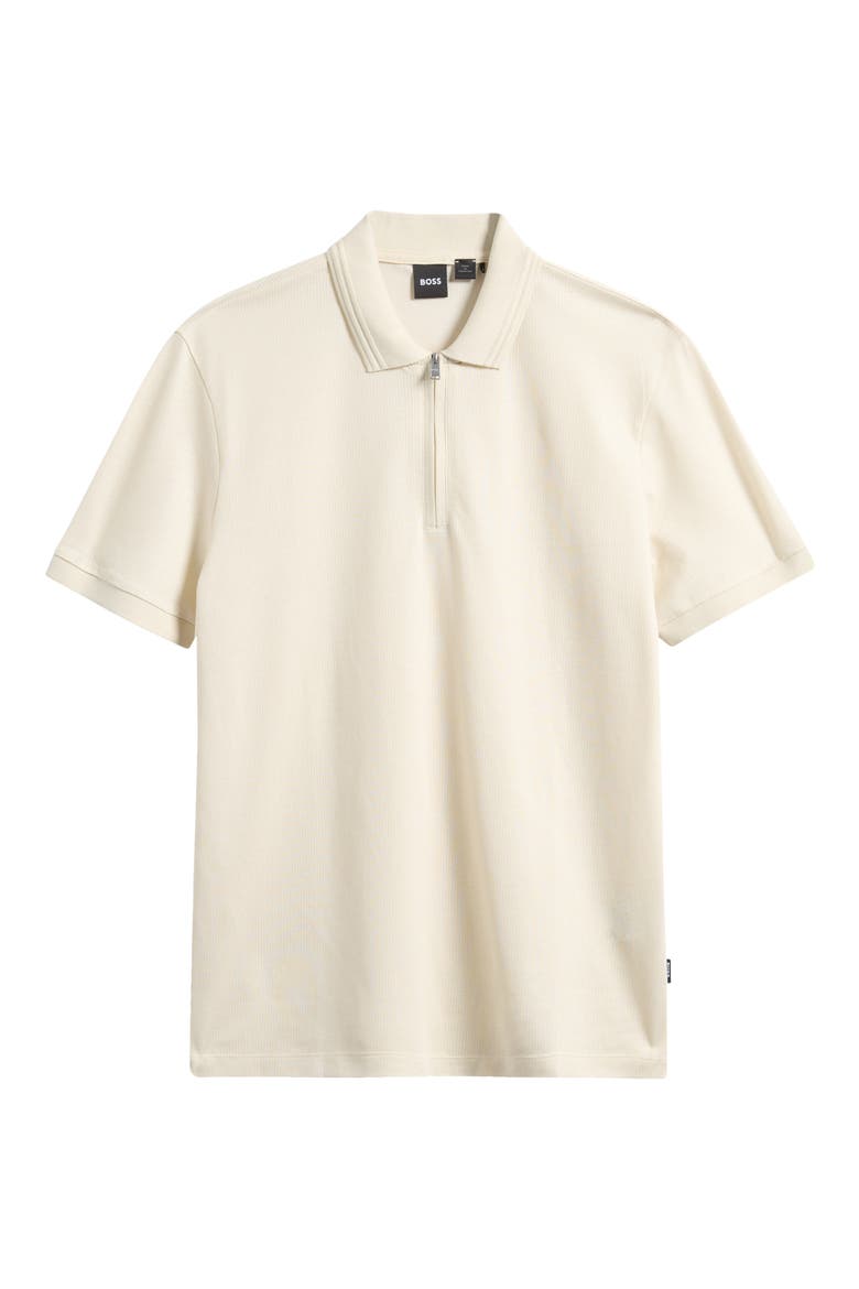 Paras Piqué Zip Polo, Alternate, color, OPEN WHITE