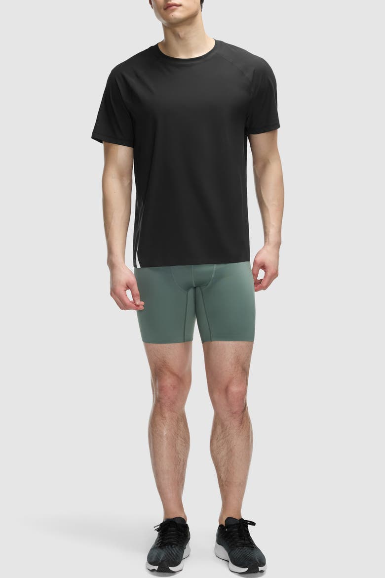 7" PaceForm Compression Run Short, Alternate, color, Soft Olive