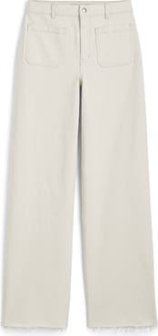 Madewell The Emmett Patch Pocket Wide Leg Jeans