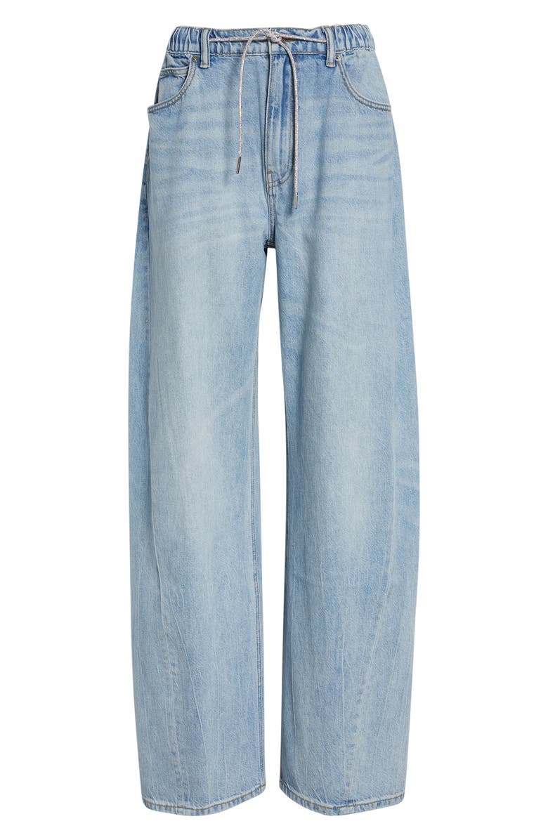 Alexander Wang Crystal Drawcord Balloon Jeans, Main, color, Light Bleach