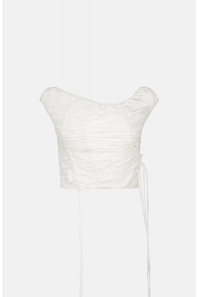 Simmi Smocked Cotton Top, Main, color, White