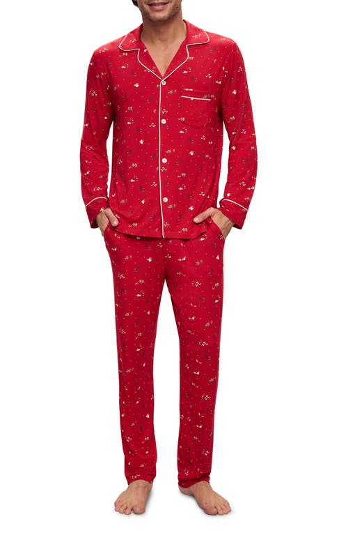 Eberjey William Print Pajamas In Red