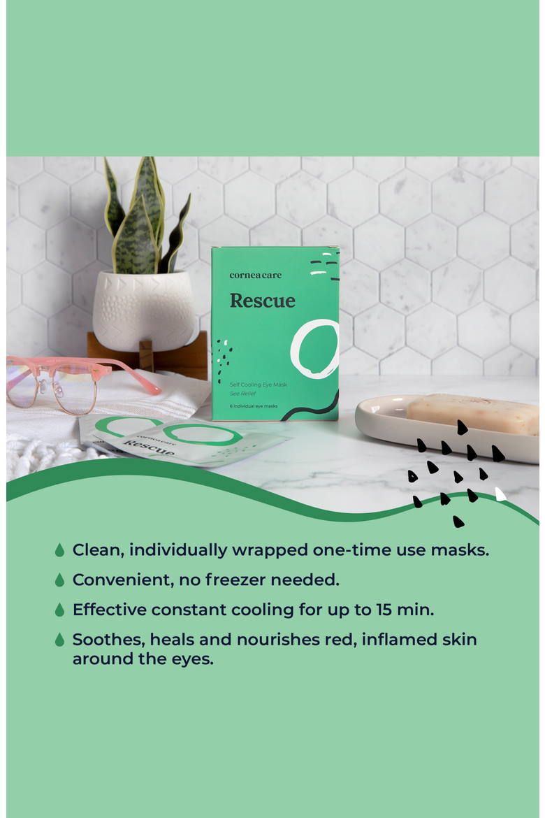 Rest + Rescue Self Heating and Self Cooling Compresses Bundle for Eyes, Alternate, color, White